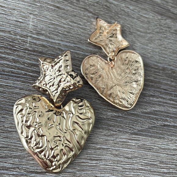 heart drop earrings N49 - Picture 3 of 5